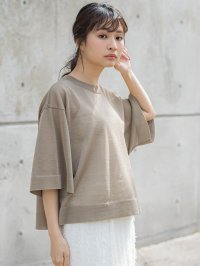 Droite Lautreamont/ドロワット ロートレアモン Droite lautreamont シアーワイドTニット≪手洗い可能≫/508150034