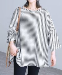 reca/レカ reca 無地/ボーダー柄 ワッフルボックスワイドTシャツ/508150053