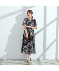Rose Tiara(L SIZE)/【美ワンピ/手洗いOK】ローズプリントワンピース/508150285