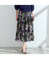 Rose Tiara(L SIZE)/【手洗いOK/セットアップ可】ローズプリントスカート/508150294