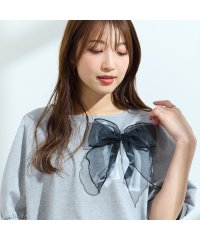 Rose Tiara(L SIZE)/【コットン100％/手洗いOK/人気デザイン】リボンカットソー/508150297