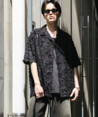 SENSE OF PLACE by URBAN RESEARCH/フリンジジャガードショートスリーブシャツ/508150527