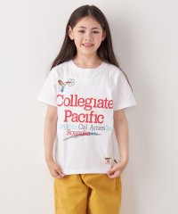 SHIPS any WOMEN/【SHIPS any別注】Collegiate Pacific:〈洗濯機可能〉Vガゼット プリント & 刺繍 Tシャツ<KIDS>/508150749
