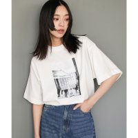 mili an deni/ミリアンデニ mili an deni 半袖フォトプリントTシャツ/508150824