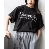 mili an deni/ミリアンデニ mili an deni 半袖フレンチロゴプリントTシャツ/508150831