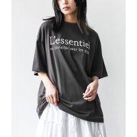 mili an deni/ミリアンデニ mili an deni 半袖フレンチロゴプリントTシャツ/508150831