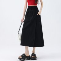 Belle Cie/ベルシー Belle Cie ガウチョ スカート ラップパンツ ウエストゴム ミモレ丈 春夏 レディース 韓国ファッション 無地 さらさら 楽ちん 体型カバー /508151319