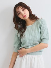 QUEENS COURT/クイーンズコート QUEENS COURT スカシアミニットパフスリーブトップス≪手洗い可能≫/508151455