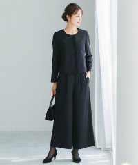 WHITE JOOLA/ホワイトジョーラ WHITE JOOLA 【洗濯機で洗える！2WAYストレッチ！防シワ！】慶事・弔事で使えるフリルノーカラージャケット＆ワイドパンツ2点セット/508151489