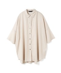 mizuiro ind/mizuiro ind ハーフスリーブワイドチュニックシャツ/508151501