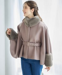 tocco closet/トッコクローゼット tocco closet 2WAYファー＆ベルト付きケープライクコート/507471816
