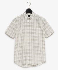 D'URBAN/ワッシャーリネン ワイドチェックシャツ(ショートスリーブ)/507775779