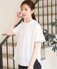 ikka/襟フリル2WAY半袖ブラウス/507797361