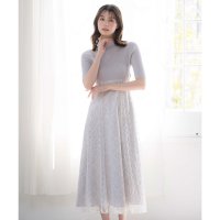 Noela/ノエラ Noela ラメチェックドッキングニットワンピース/508097462