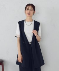 COMME CA ISM /【UVカット・吸水速乾・接触冷感】kireri ノーカラーロングジレ / セットアップ対応/508111567