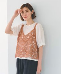 grove/1枚でお洒落に決まるレースビスチェ×ブラウスSET/508121175