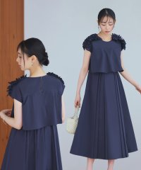 RUIRUE BOUTIQUE/ルイルエブティック RUIRUE BOUTIQUE ショルダーフリルプリーツワンピース/508124590