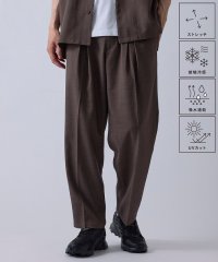 JUNRed/リネンライクカチオンテーパードワイドパンツ/セットアップ対応/接触冷感/軽量/吸水速乾/UVカット/508132411