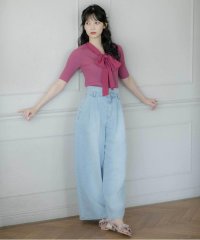 JILL by JILL STUART/タックワイドライトデニムパンツ/508142010