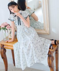 WILLSELECTION/ラインフラワーパイピングティアードワンピース/508149051