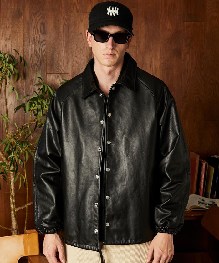 COOTIE Leather Coach Jacket レザーコーチジャケット COOTIE / Leather Coach Jacket | 80-HACHIMARU-