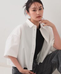 OPAQUE.CLIP/クロップドハーフスリーブシャツ【洗濯機洗い可】/508151212