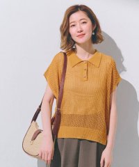 grove/取り入れるだけで旬顔 メッシュ編みポロニット/508151273