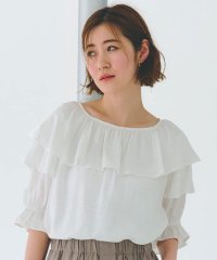 grove/麻調ダブルフリルブラウス/508151278