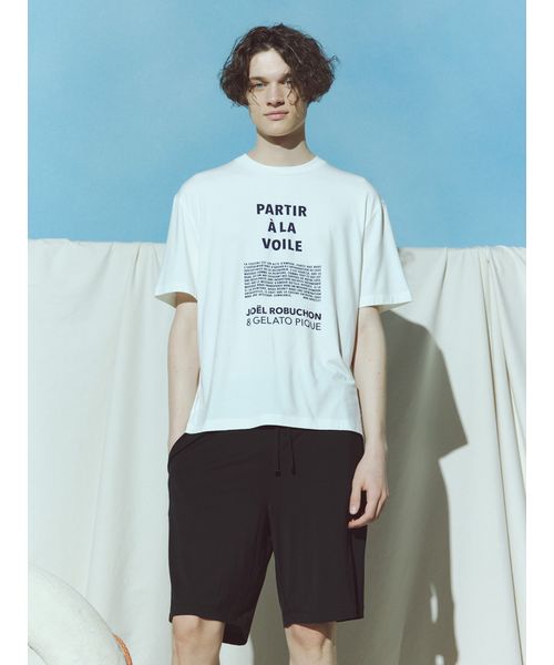 ジョエルロブション　レーヨンロゴTシャツ&ハフパンツ ジョエルロブション レーヨンロゴTシャツ&ハフパンツ - メルカリ