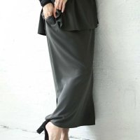 Sawa a la mode/サワアラモード Sawa a la mode サイドスリットストレートラインスカート/508151846