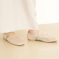 Launa lea/ラウナレア Launa lea 【25SS】チュールメリージェーンフラットパンプス(0597A)/508151887