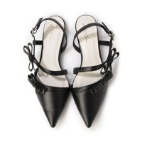 Launa lea/ラウナレア Launa lea 【25SS】ダブルリボンスリングバックパンプス(0596)/508151888