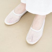 Launa lea/ラウナレア Launa lea 【25SS】ドットホイルチュールフラットパンプス(0598)/508151890