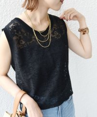 SHIPS WOMEN/〈手洗い可能〉オーガニック コットン レース ノースリーブ プルオーバー/508153448