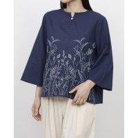 KANKAN/カンカン KANKAN ボタニカル刺繍コットンブラウス/508153505