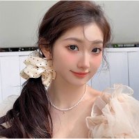 And Kawaii/アンドカワイイ And Kawaii シュシュ ドット柄 レトロガーリーヘアアクセサリー 2色展開/508153524