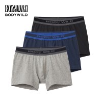 BODY WILD/ボディワイルド BODY WILD 【3枚組×綿混】ボクサーパンツ3枚組（前とじ） 【返品不可商品】/508153555