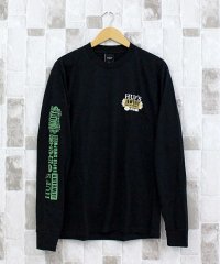 TopIsm/トップイズム TopIsm HUF ハフ ジュエリーロングスリーブバックプリントTシャツ クルーネック ロゴ プリント コットン ロンT カットソー トップス /508153593