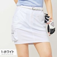 TopIsm/トップイズム TopIsm ゴルフスカート レディース ゴルフウェア gs GOLF インナーパンツ付 タイト ストレッチチノ素材 カーゴポケット ウエストゴム/508153606