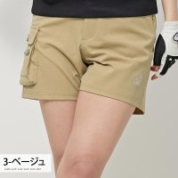 TopIsm/トップイズム TopIsm ゴルフショートパンツ レディース ゴルフウェア gs GOLF ハーフパンツ ストレッチチノ素材 カーゴポケット ウエストゴム おし/508153611