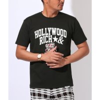 LUXSTYLE/ラグスタイル LUXSTYLE Hollywood rich.&(ハリウッドリッチドットアンド)ロゴプリントベアアップリケ半袖Tシャツ/トップス カットソー メ/508153613