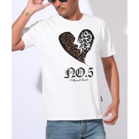 LUXSTYLE/ラグスタイル LUXSTYLE Hollywood rich.&(ハリウッドリッチドットアンド)ヒョウ柄ハートプリント半袖Tシャツ/トップス カットソー メンズ/508153614
