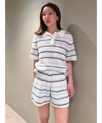 SNIDEL HOME/ボーダーショートパンツ/508153826