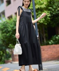 VIS/【WEB限定】ロングストラップリボンティアードワンピース/508154111