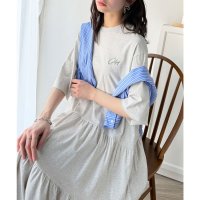 Classical Elf/クラシカルエルフ Classical Elf やさしい着心地◎綿100％バックロゴプリントティアードワンピース(ロング丈)/508154314