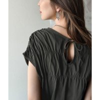 Classical Elf/クラシカルエルフ Classical Elf 着るだけでオシャレ度ワンランクアップ。綿100％シルケット加工シャーリングトップス/508154316