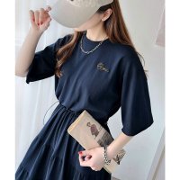 Classical Elf/クラシカルエルフ Classical Elf 女性らしさを引き立てるデザインが魅力。綿100%胸刺繍ドロストティアードワンピース/508154319