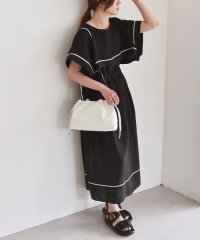 quaranciel/quaranciel:〈洗濯機可能〉ケープデザイン パイピング ワンピース/508154331