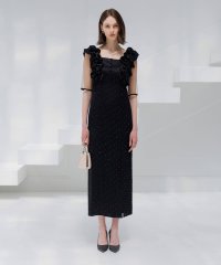 Leja/レジャ Leja フリルショルダーストーンIラインドレスワンピース結婚式 パーティー 成人式 二次会 同窓会 お呼ばれ オケージョン 20代 30代 40代/508154381