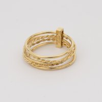 AGATHA PARIS/アガタ パリ AGATHA PARIS サンプリシテリング、5連、ゴールド/508154456